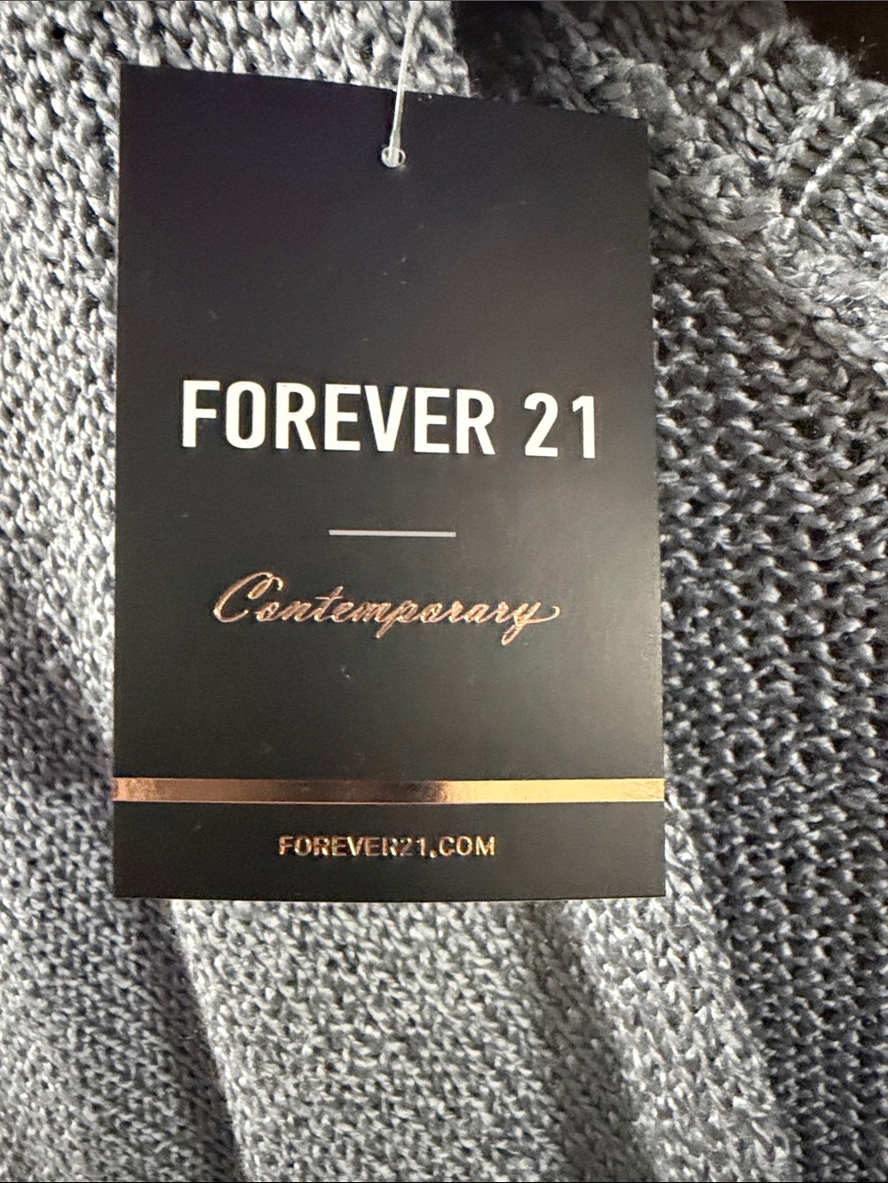 Forever 21 Light‎ Gray Scoop Neck Knit Sweater - Picture 2 of 5